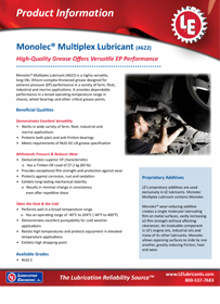 4622 Monolec Multiplex Lubricant Product Info (PDF)