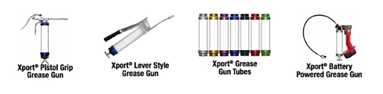 Xport Clear Grease Gun models and tubes